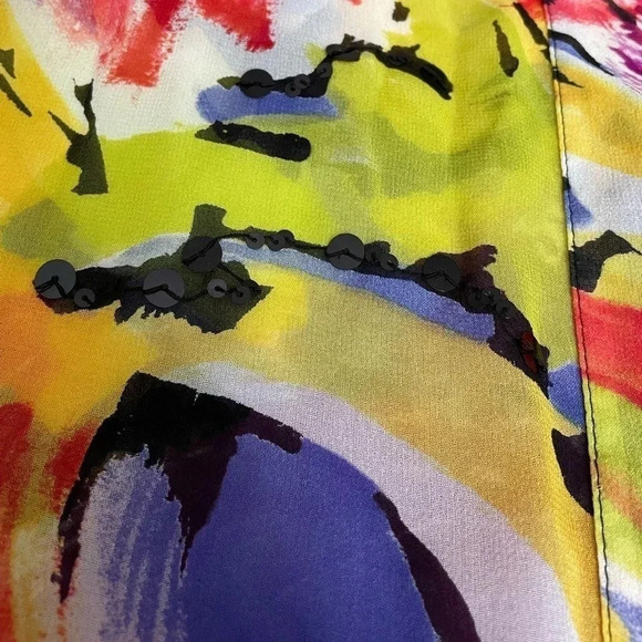 3 For $15 Laura Ashley 100% Silk Sheer Floral Sequin Jacket Size S - Picture 8 of 8